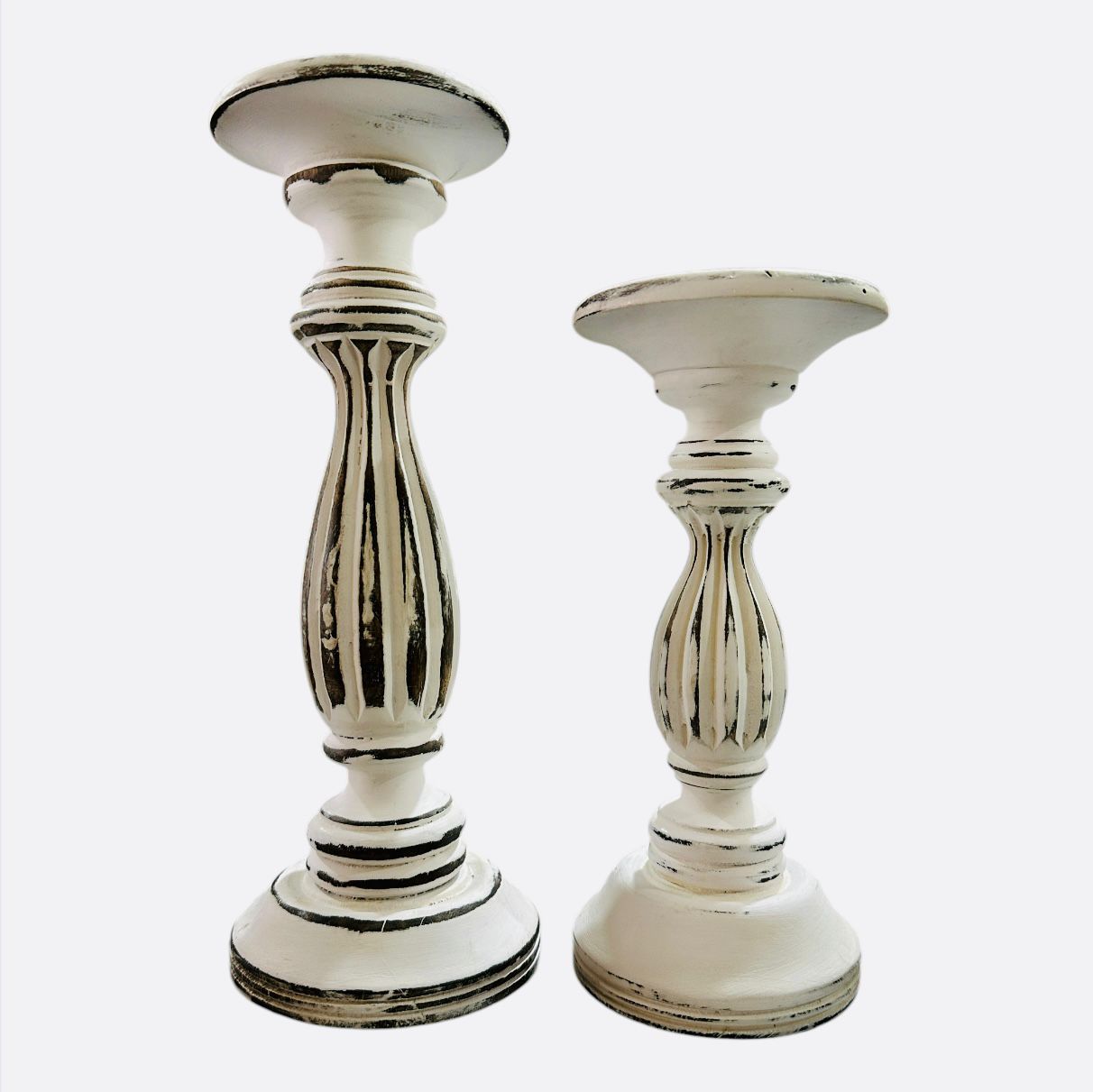 Rustic Handcrafted Wooden Candle Stands